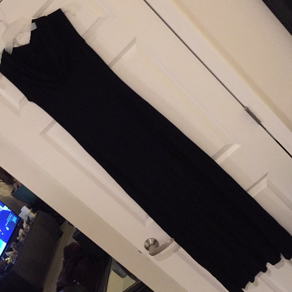Black cotton stretch dress